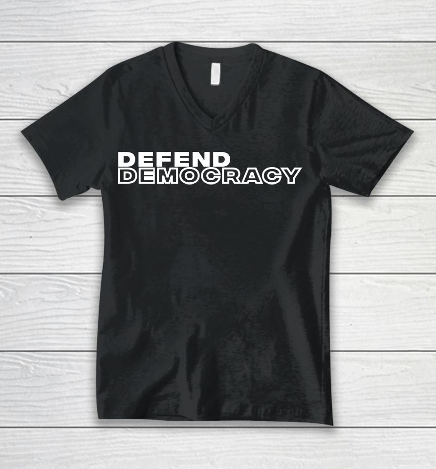 Republicans For Joe Biden Defend Democracy Unisex V-Neck T-Shirt