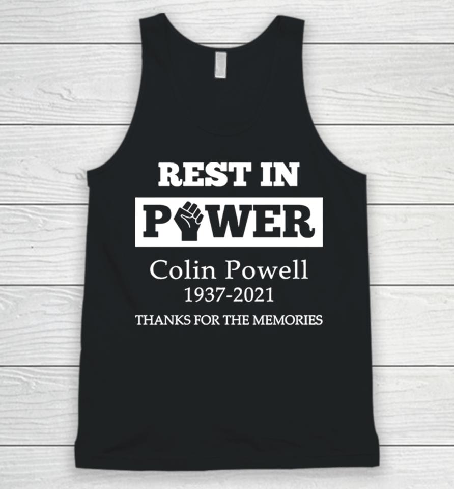 Rest In Power Colin Powell 1937 2021 Thanks For The Memories Unisex Tank Top