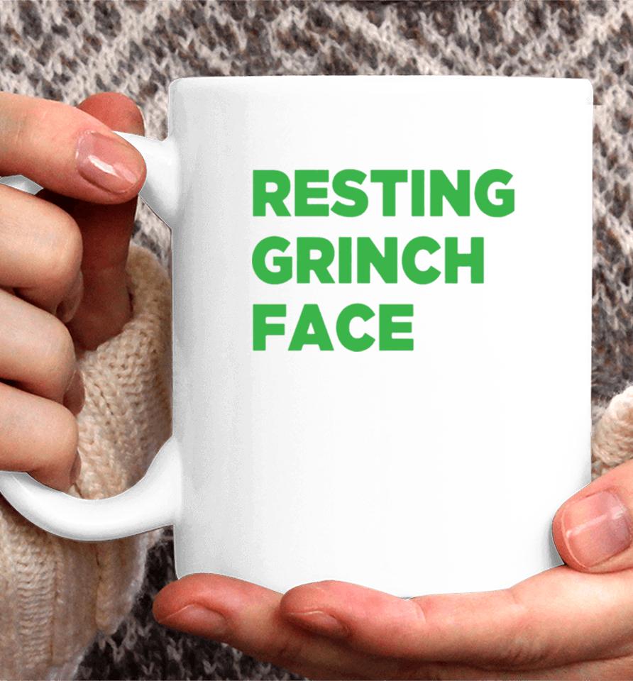 Resting Grinch Face Christmas Coffee Mug