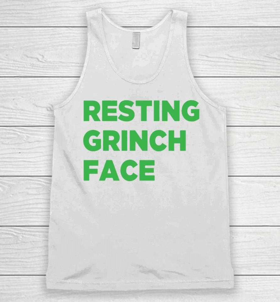 Resting Grinch Face Christmas Unisex Tank Top