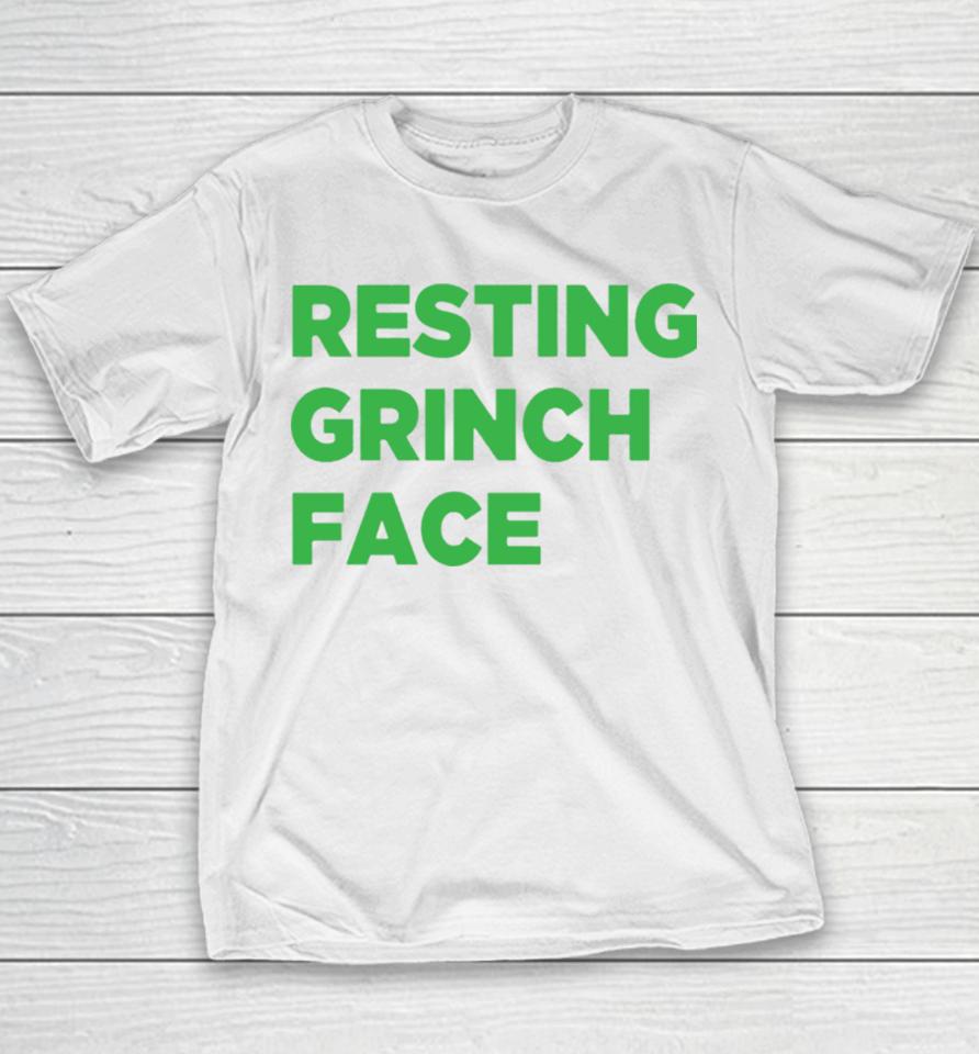Resting Grinch Face Christmas Youth T-Shirt