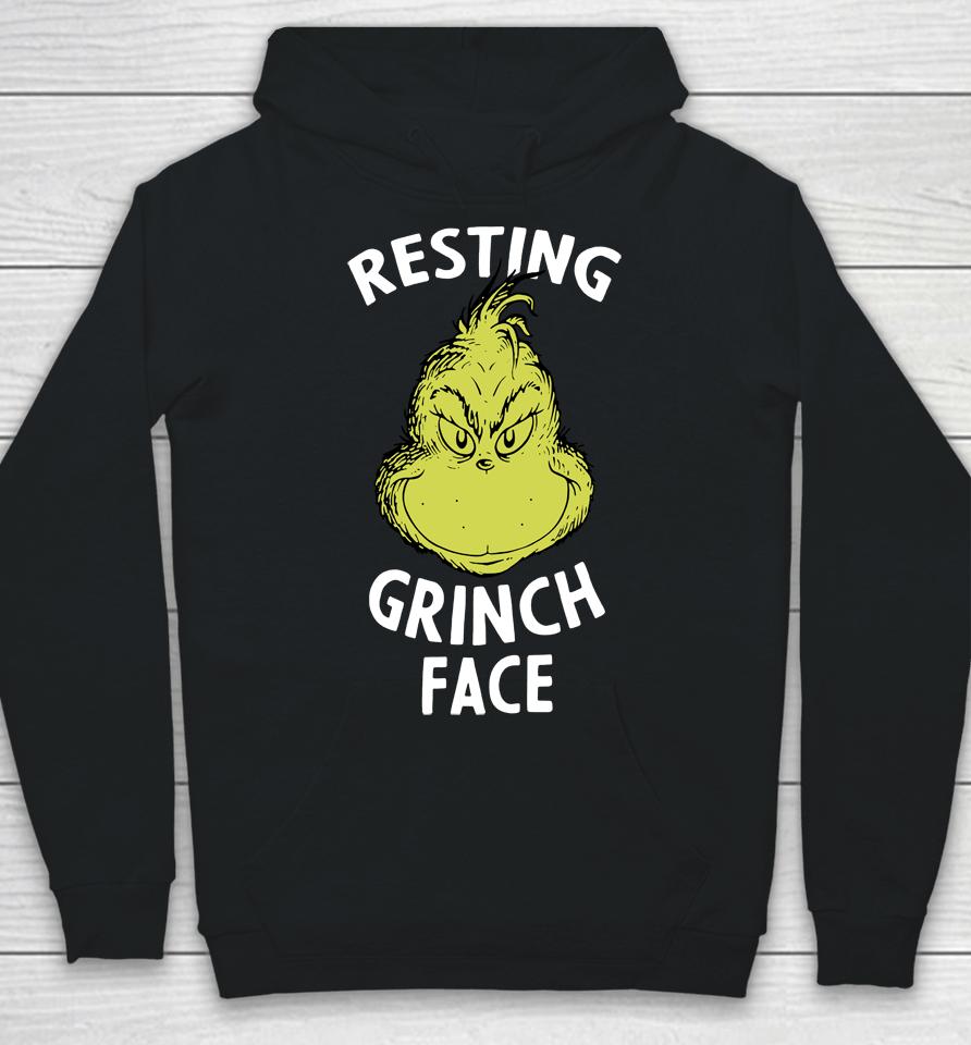 Resting Grinch Face Green Christmas Hoodie