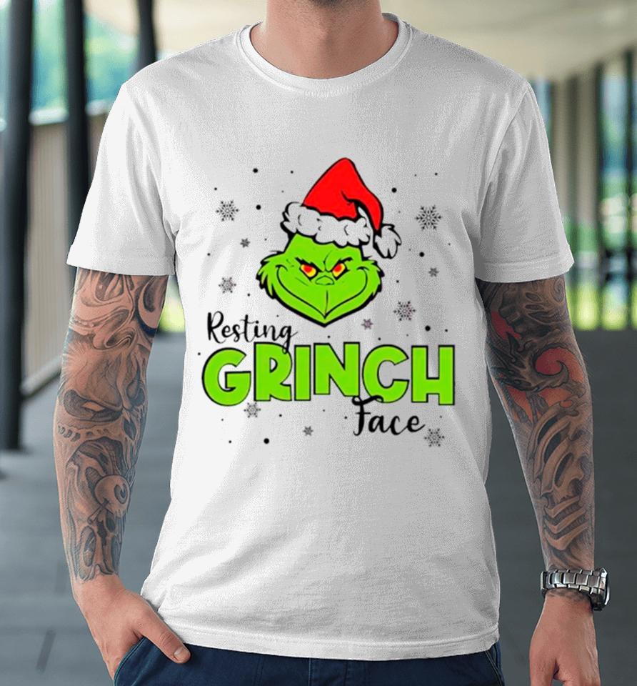Resting Grinch Face Grinchmas Funny Premium T-Shirt