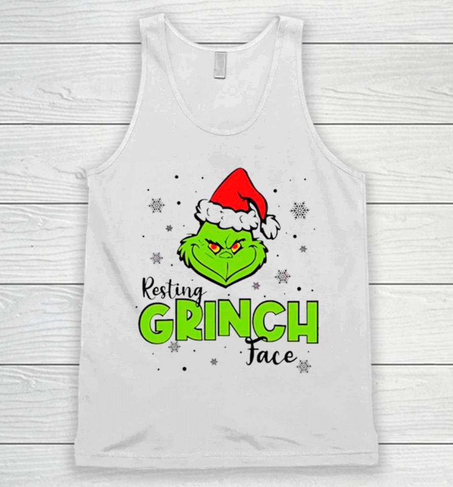 Resting Grinch Face Grinchmas Funny Unisex Tank Top