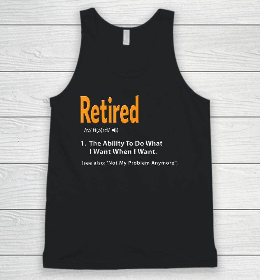 Retired Definition Funny Unisex Tank Top