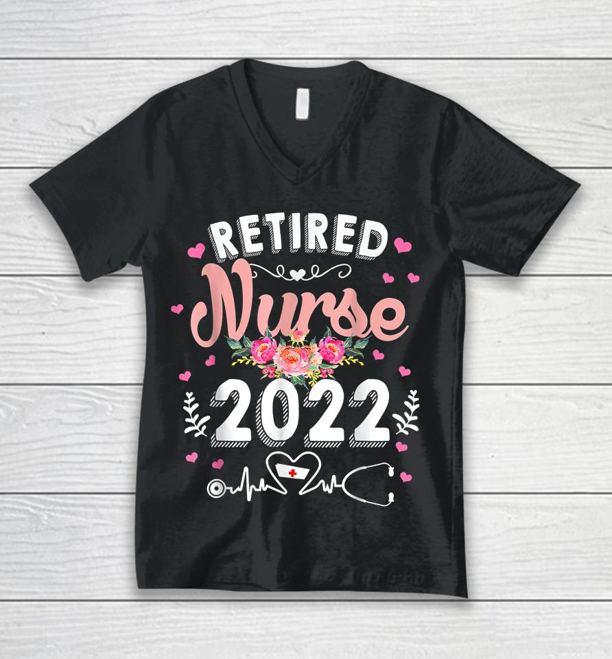 Retired Nurse 2022 Unisex V-Neck T-Shirt