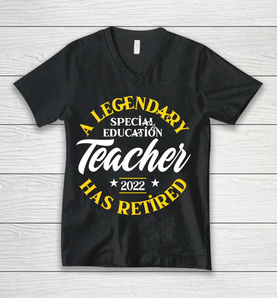 Retired Special Education Teacher 2022 Class Retirement Sped Unisex V-Neck T-Shirt