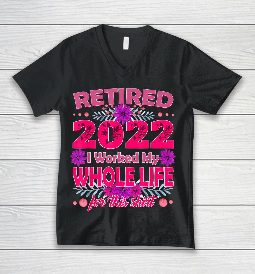 Retirement 2022 Funny Retired 2022 Unisex V-Neck T-Shirt