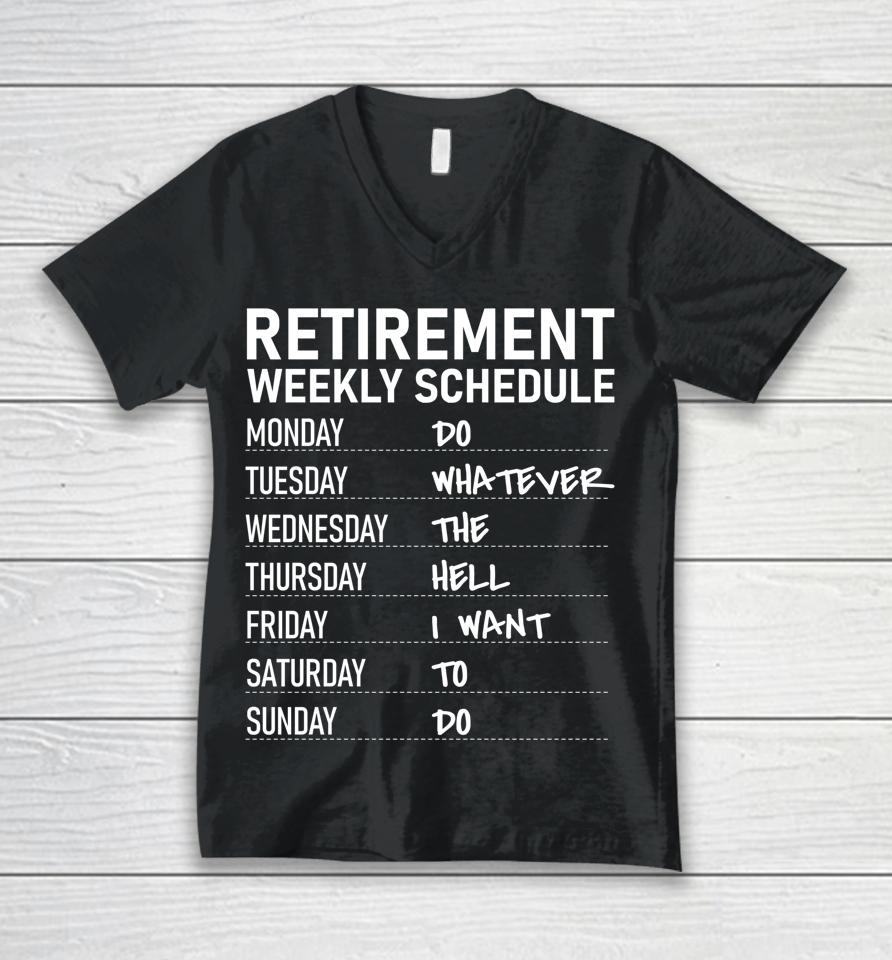 Retirement Plan Retiring Humor Unisex V-Neck T-Shirt