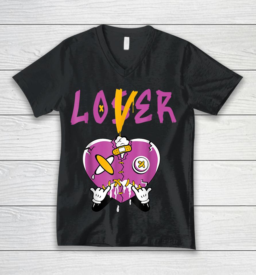Retro 1 Brotherhood Loser Lover Heart Dripping Shoes Unisex V-Neck T-Shirt