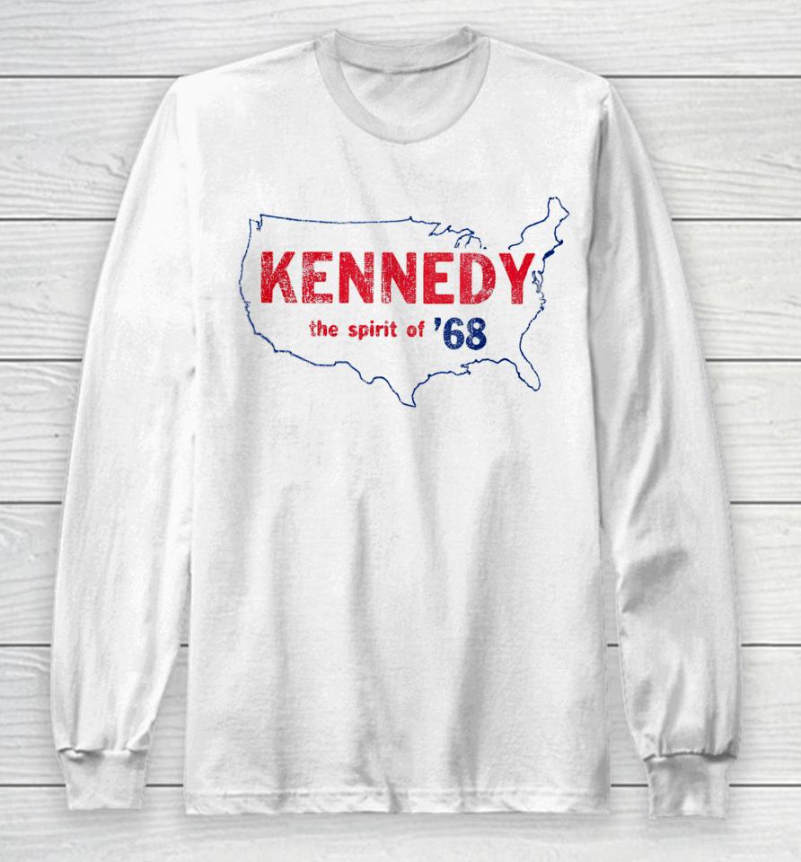 Retro 1968 Bobby Kennedy Shirt - Rfk Robert Kennedy Long Sleeve T-Shirt