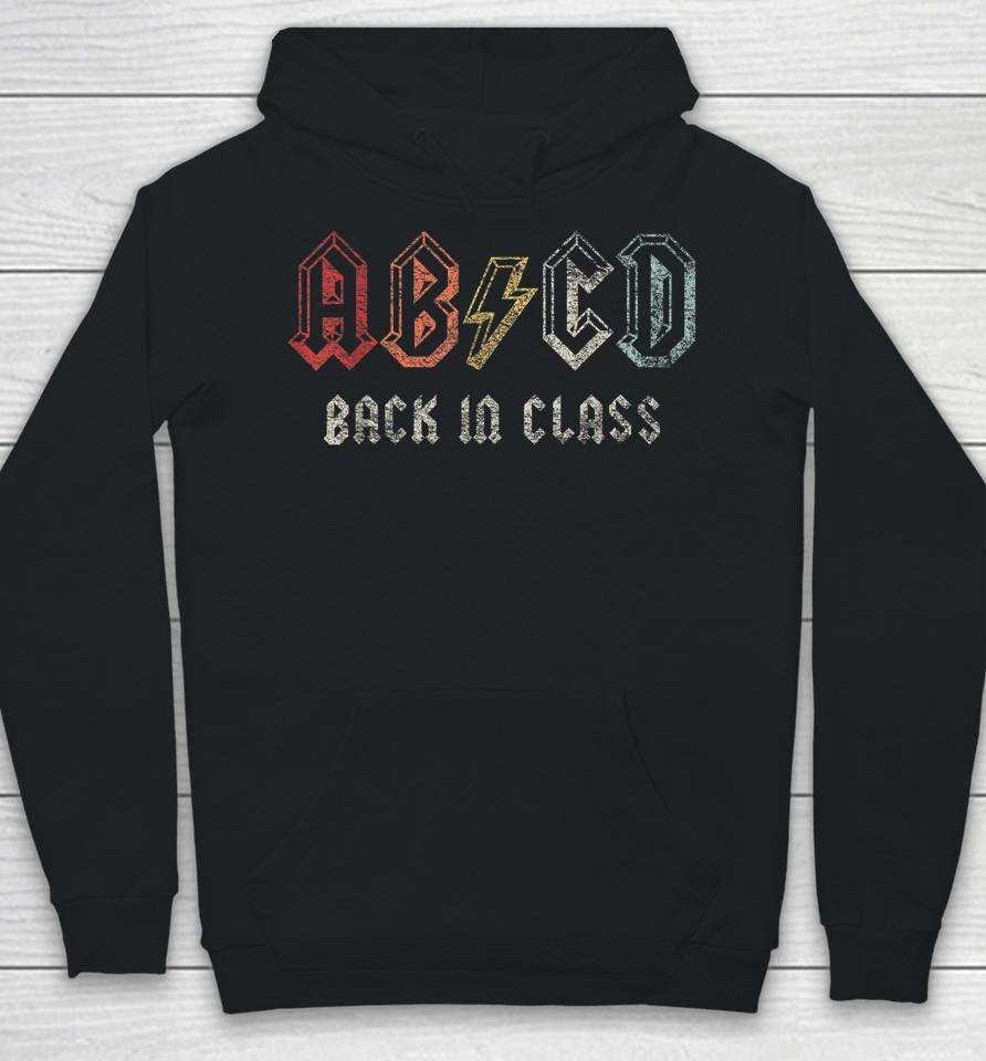 Retro Abcd Alphabets Back In Class Back To School Hoodie