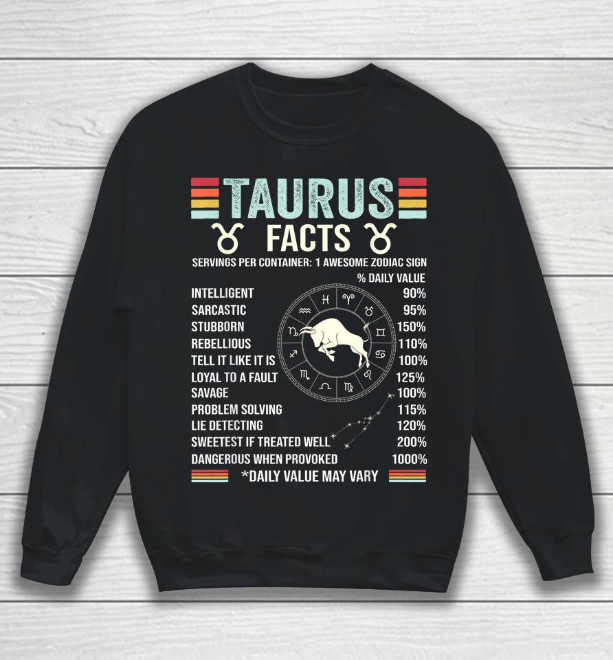 Retro Astrology Zodiac Sign April Or May Birthday Taurus Sweatshirt