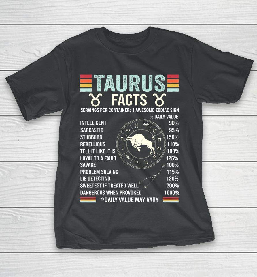 Retro Astrology Zodiac Sign April Or May Birthday Taurus T-Shirt
