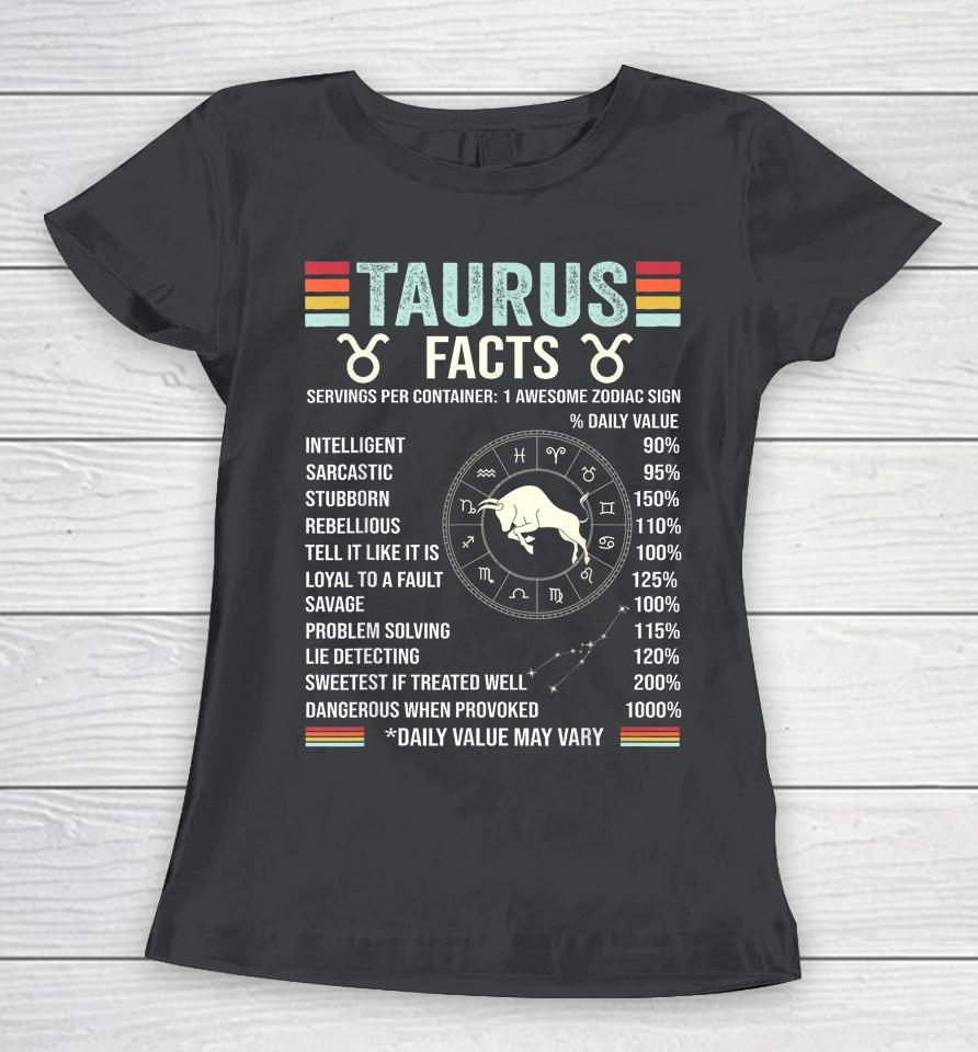 Retro Astrology Zodiac Sign April Or May Birthday Taurus Women T-Shirt