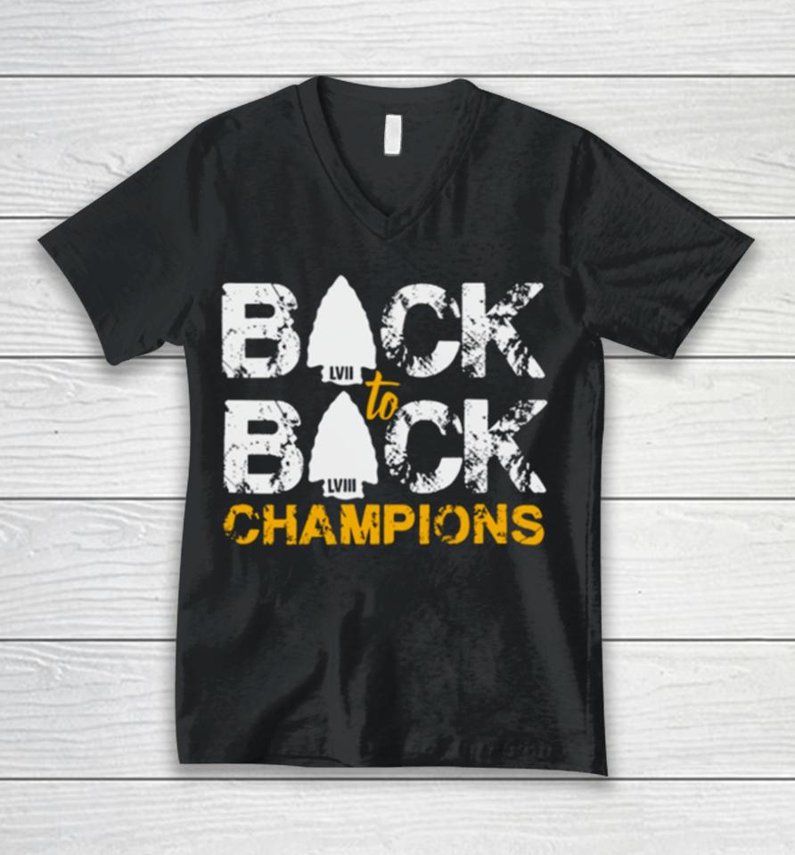 Retro Back To Back Champions Kansas City Chiefs Unisex V-Neck T-Shirt