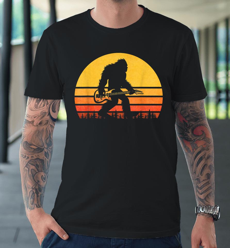 Retro Bigfoot Guitar Premium T-Shirt