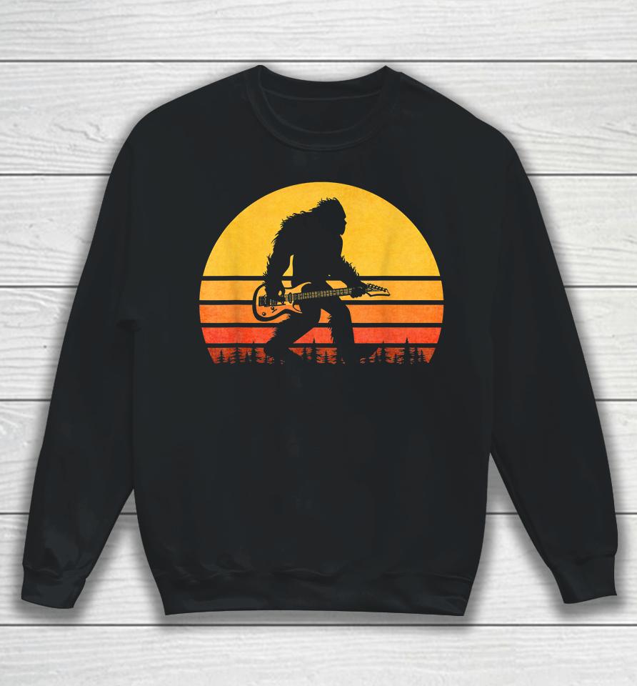 Retro Bigfoot Guitar Sweatshirt