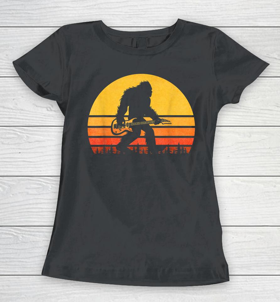 Retro Bigfoot Guitar Women T-Shirt