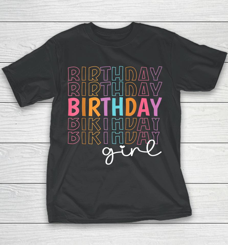 Retro Birthday For Girl Party Tee For Princess Girl Birthday Youth T-Shirt