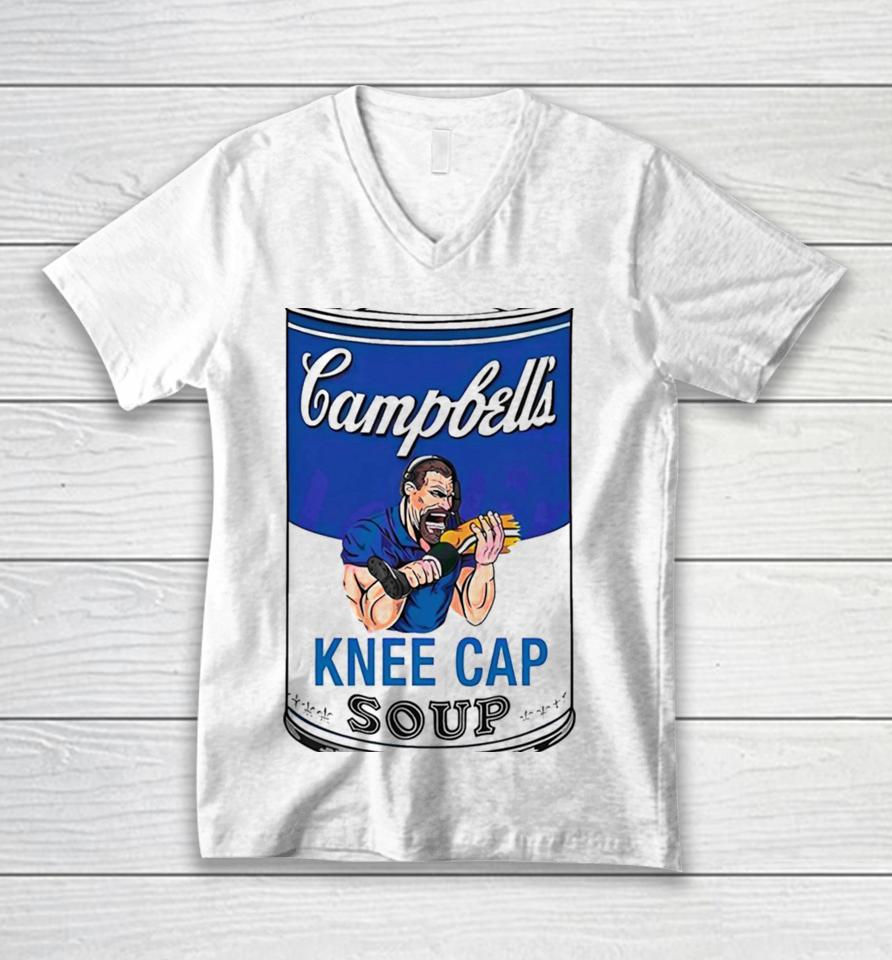 Retro Campbells Kneecap Soup Lions Unisex V-Neck T-Shirt
