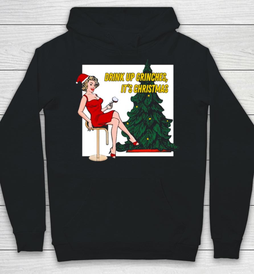 Retro Christmas Drink Up Grinches Hoodie