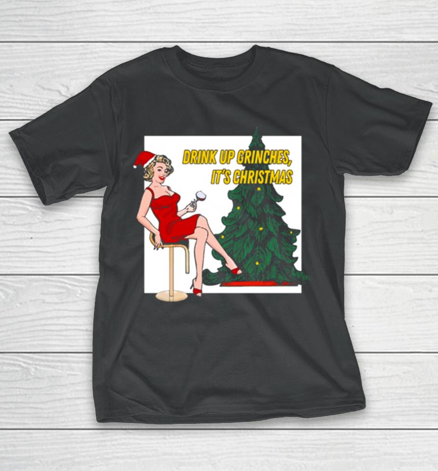 Retro Christmas Drink Up Grinches T-Shirt
