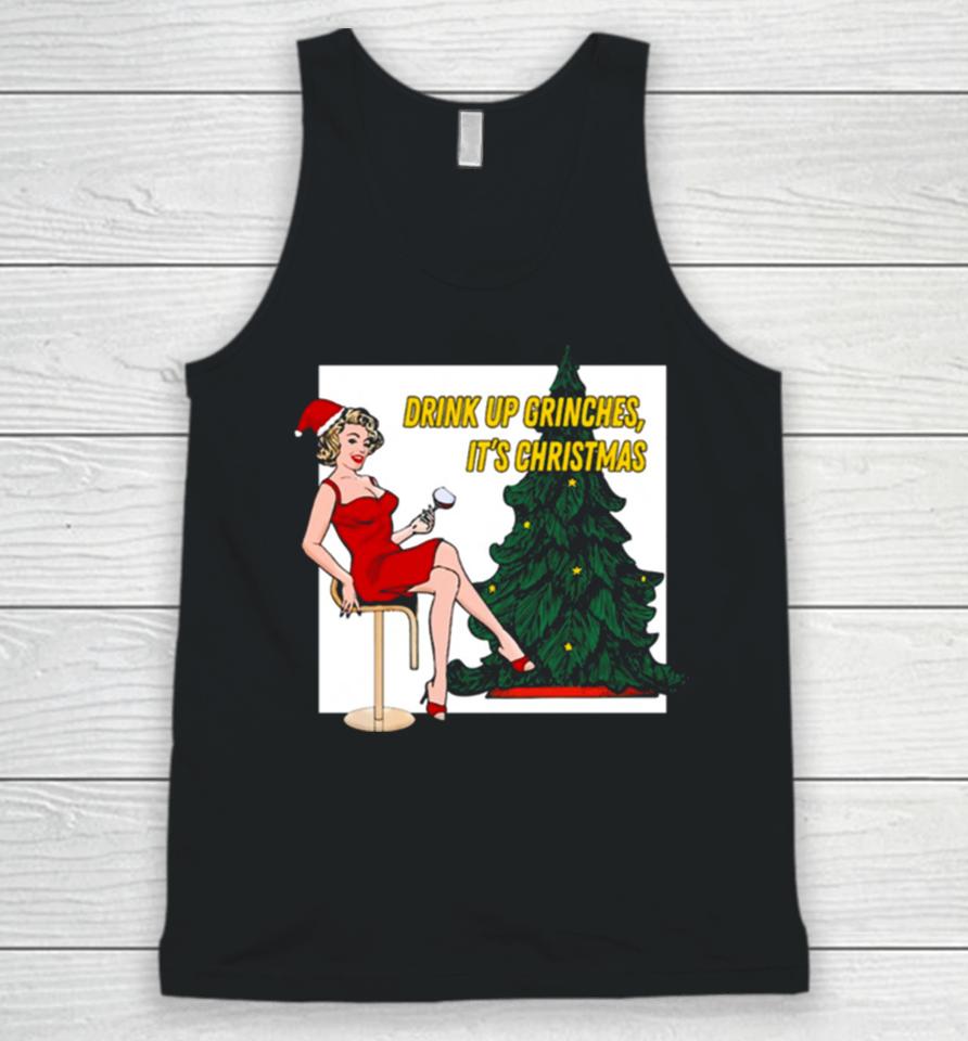 Retro Christmas Drink Up Grinches Unisex Tank Top