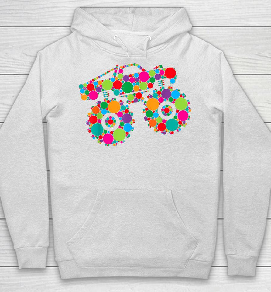 Retro Colorful Polka Dots Monster Truck Happy Dot Day Boys Hoodie