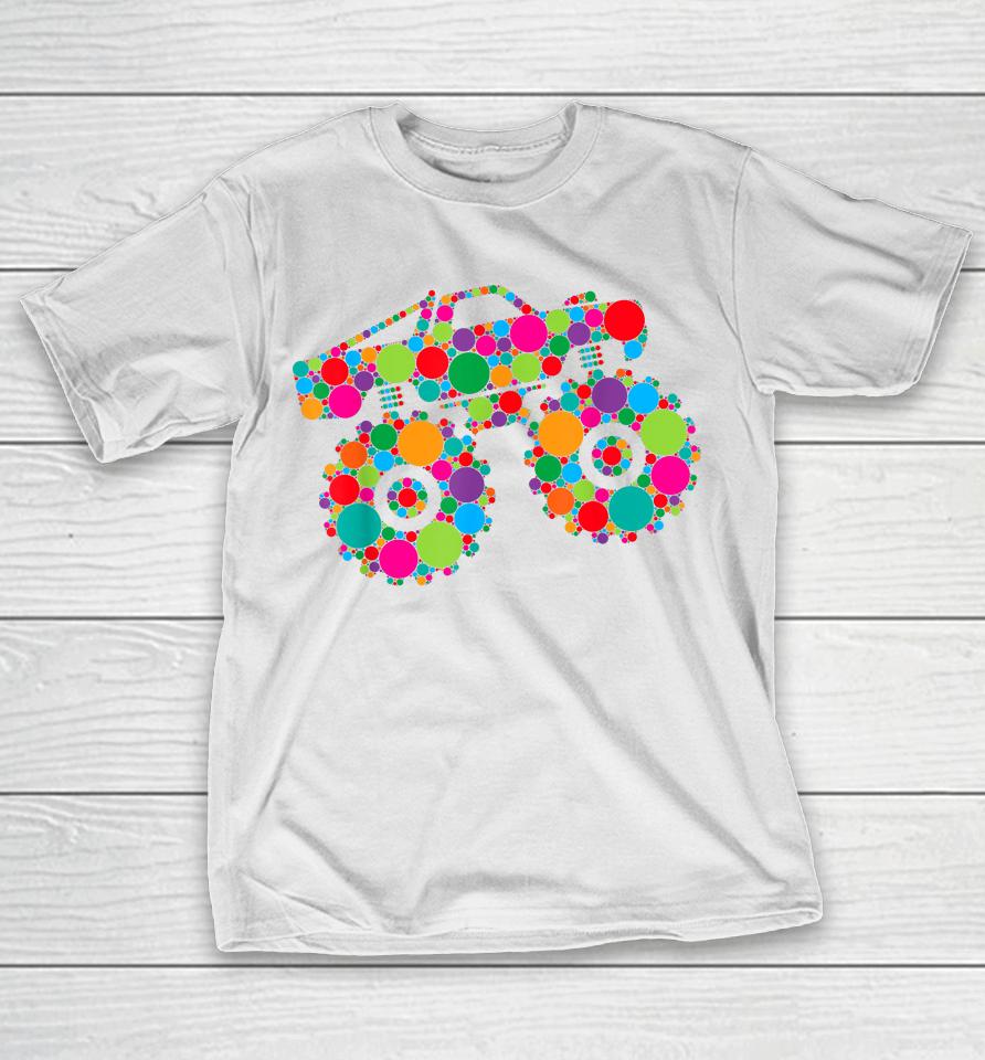 Retro Colorful Polka Dots Monster Truck Happy Dot Day Boys T-Shirt