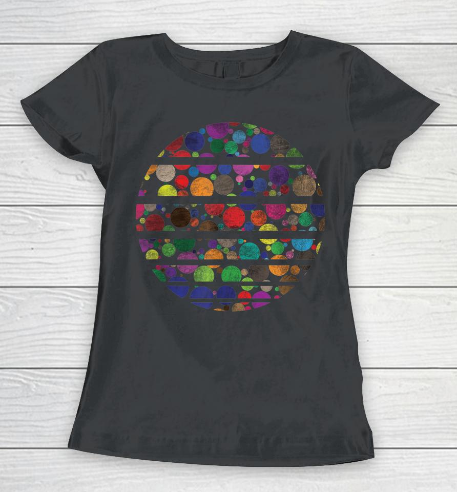 Retro Colorful Vintage Sunset Dot Day Women T-Shirt