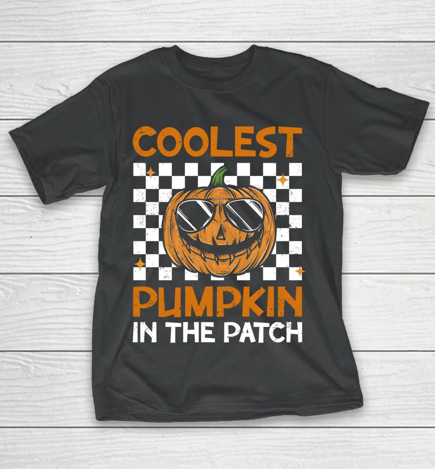 Retro Coolest Pumpkin In The Patch Groovy Halloween T-Shirt