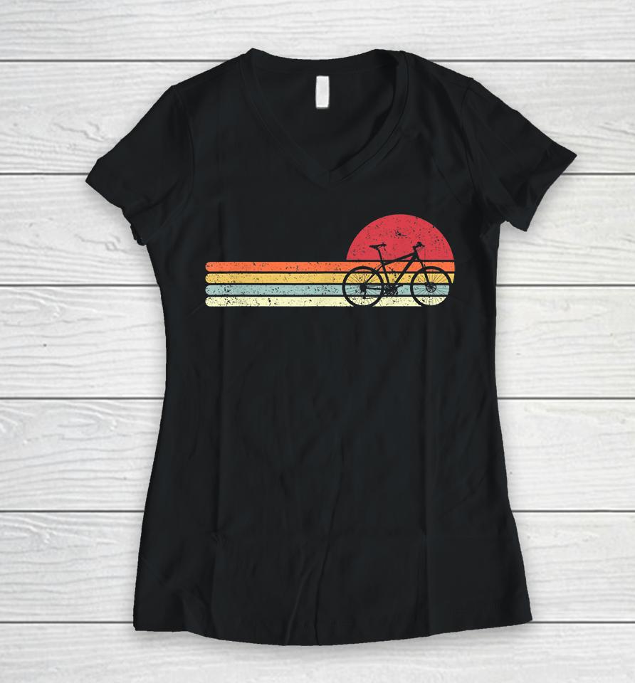 Retro Cycling Women V-Neck T-Shirt