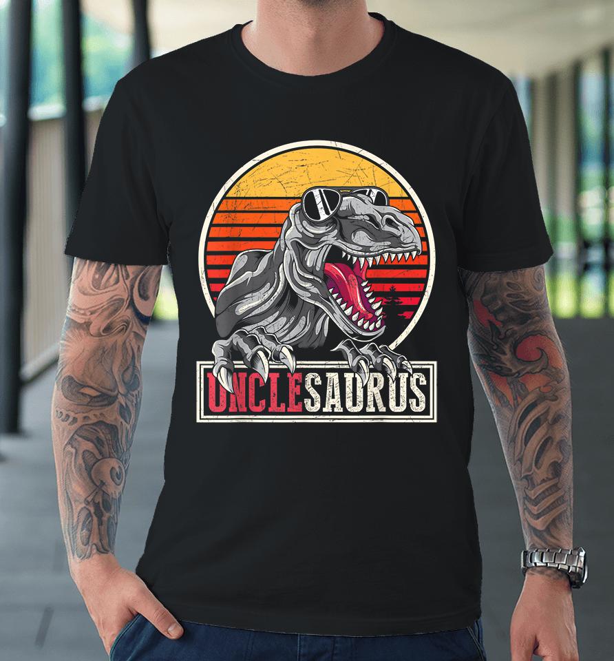 Retro Dinosaur Uncle Unclesaurus T-Rex Premium T-Shirt