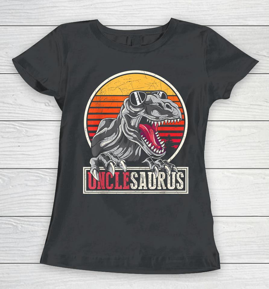 Retro Dinosaur Uncle Unclesaurus T-Rex Women T-Shirt