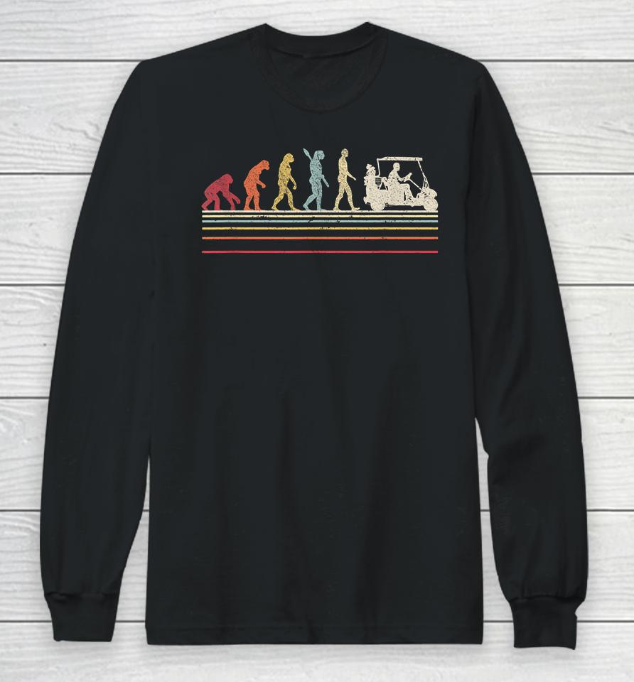 Retro Evolution Of Man Golf Long Sleeve T-Shirt