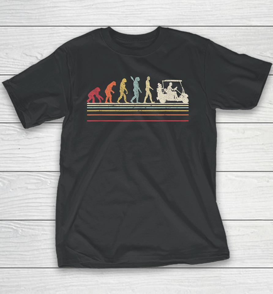 Retro Evolution Of Man Golf Youth T-Shirt