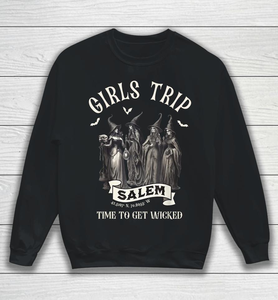 Retro Girls Trip Salem 1692 They Missed One Witch Halloween Sweatshirt