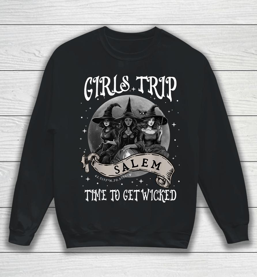 Retro Girls Trip Salem 1692 They Missed One Witch Halloween Sweatshirt