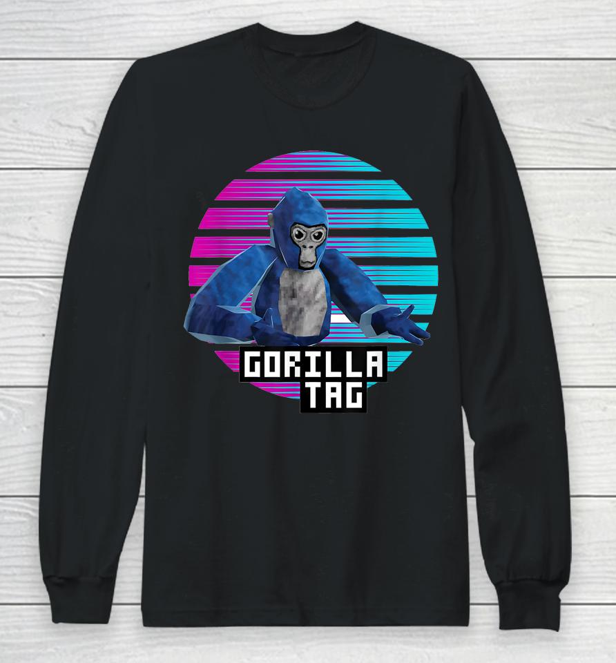 Retro Gorilla Tag Shirt, Gorilla Tag Merch Monke Boys Gifts Long Sleeve T-Shirt