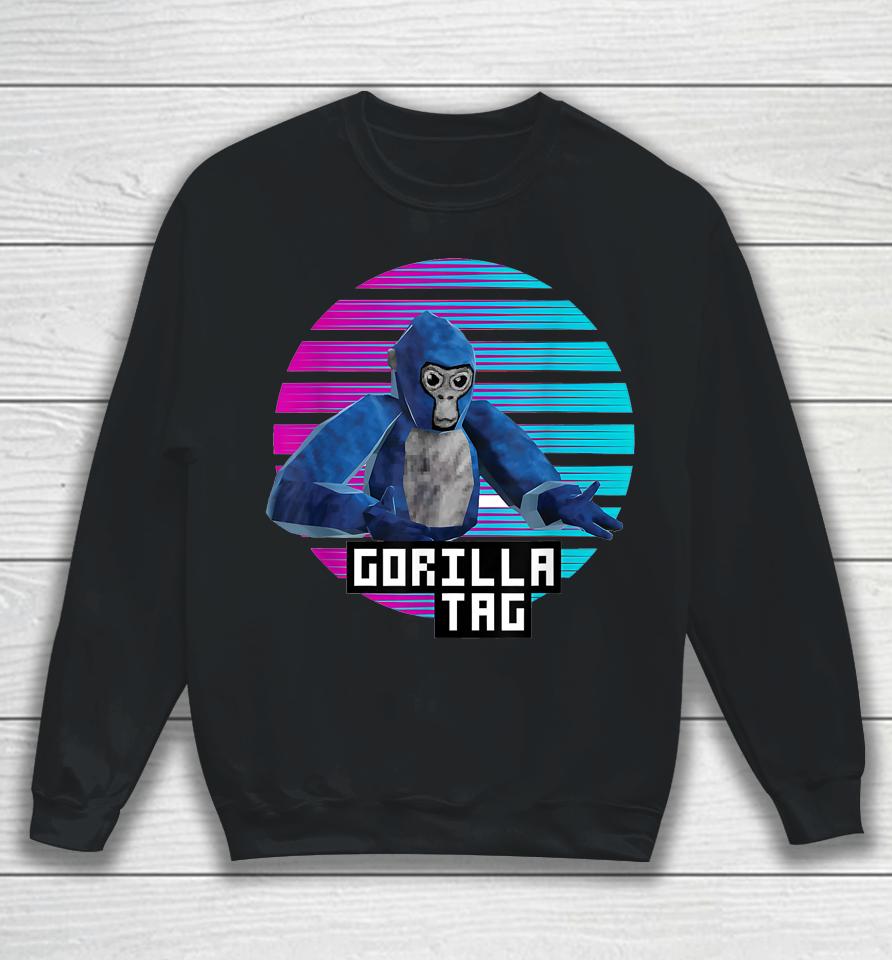 Retro Gorilla Tag Shirt, Gorilla Tag Merch Monke Boys Gifts Sweatshirt