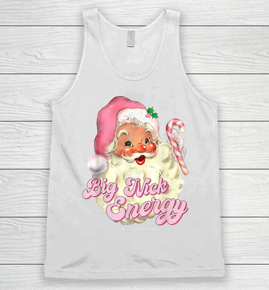 Retro Groovy Big Nick Santa Energy Pink Santa Christmas Xmas Unisex Tank Top