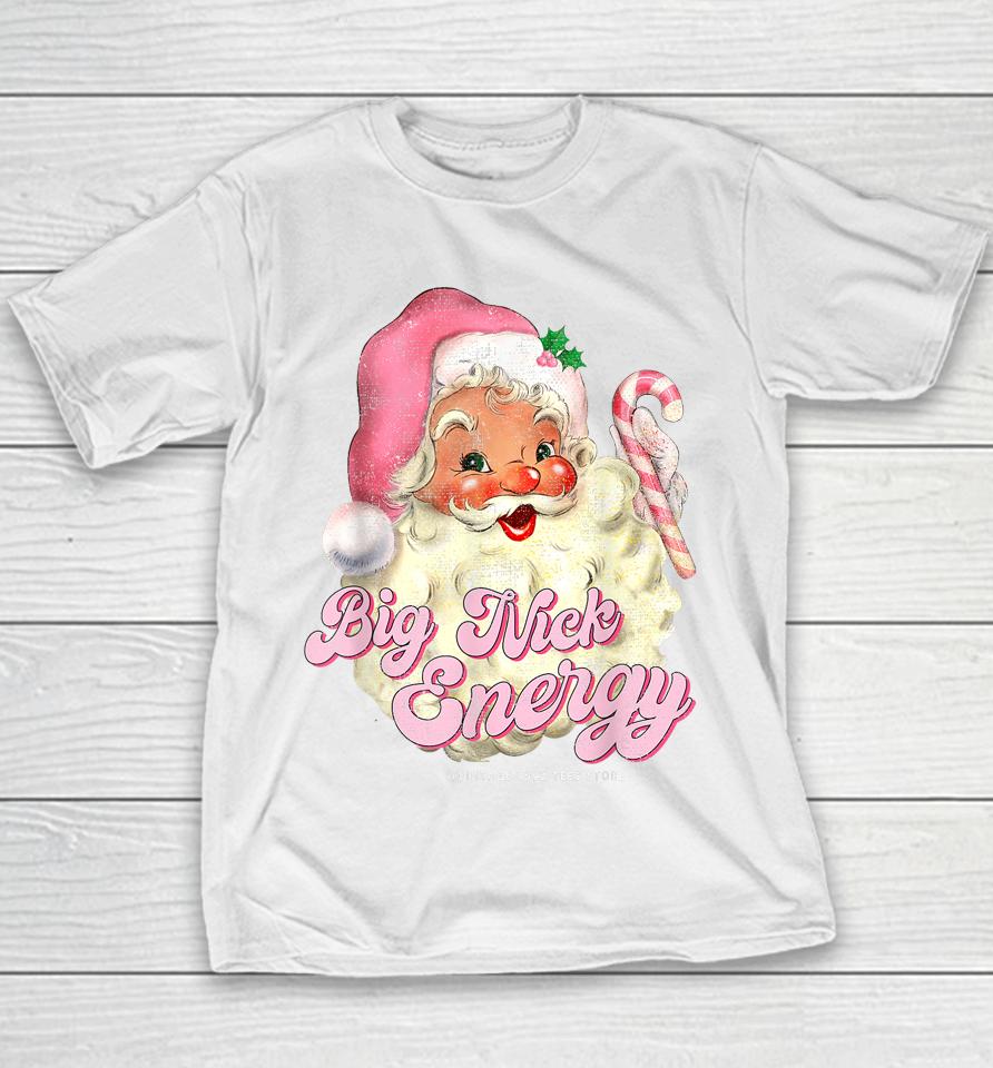 Retro Groovy Big Nick Santa Energy Pink Santa Christmas Xmas Youth T-Shirt