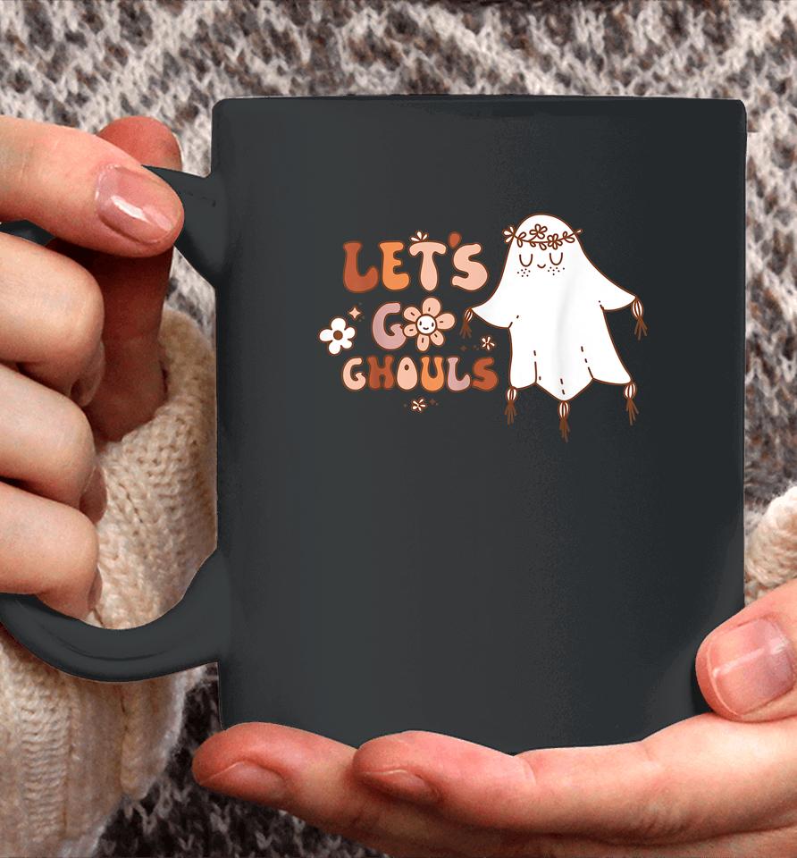 Retro Groovy Let's Go Ghouls Halloween Ghost Outfit Costumes Coffee Mug