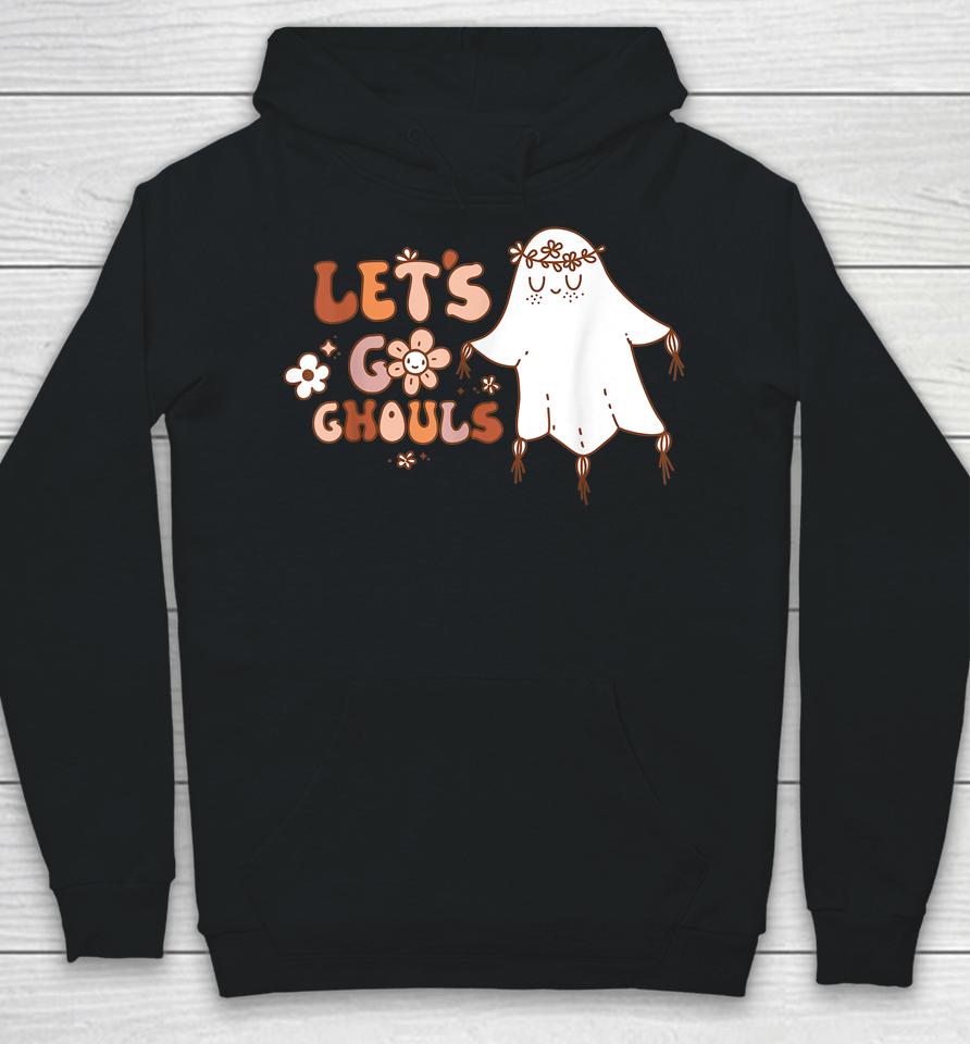 Retro Groovy Let's Go Ghouls Halloween Ghost Outfit Costumes Hoodie