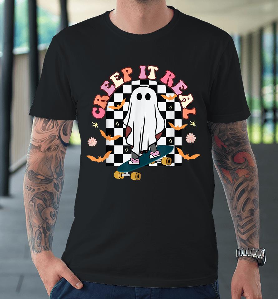 Retro Halloween Creep It Real Vintage Ghost Halloween Party Premium T-Shirt
