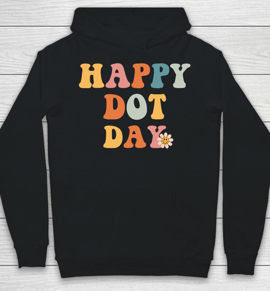 Retro Happy Dot Day International Dot Day Colorful Dot Retro Hoodie