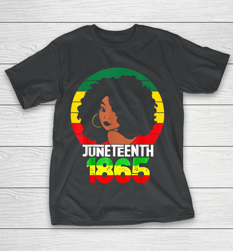 Retro Juneteenth Day 1865 Afro Melanin Black Women Men Kids T-Shirt