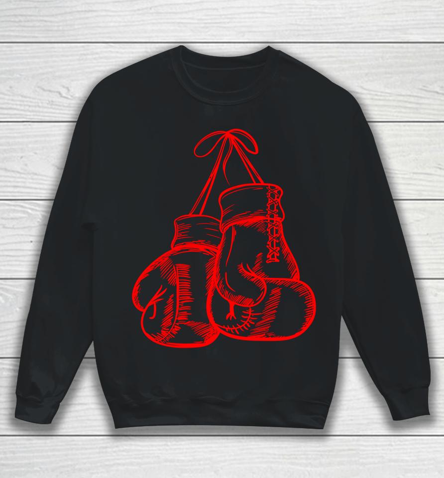 Retro Love Red Boxing Gloves Gifts Boxer Gift Sweatshirt