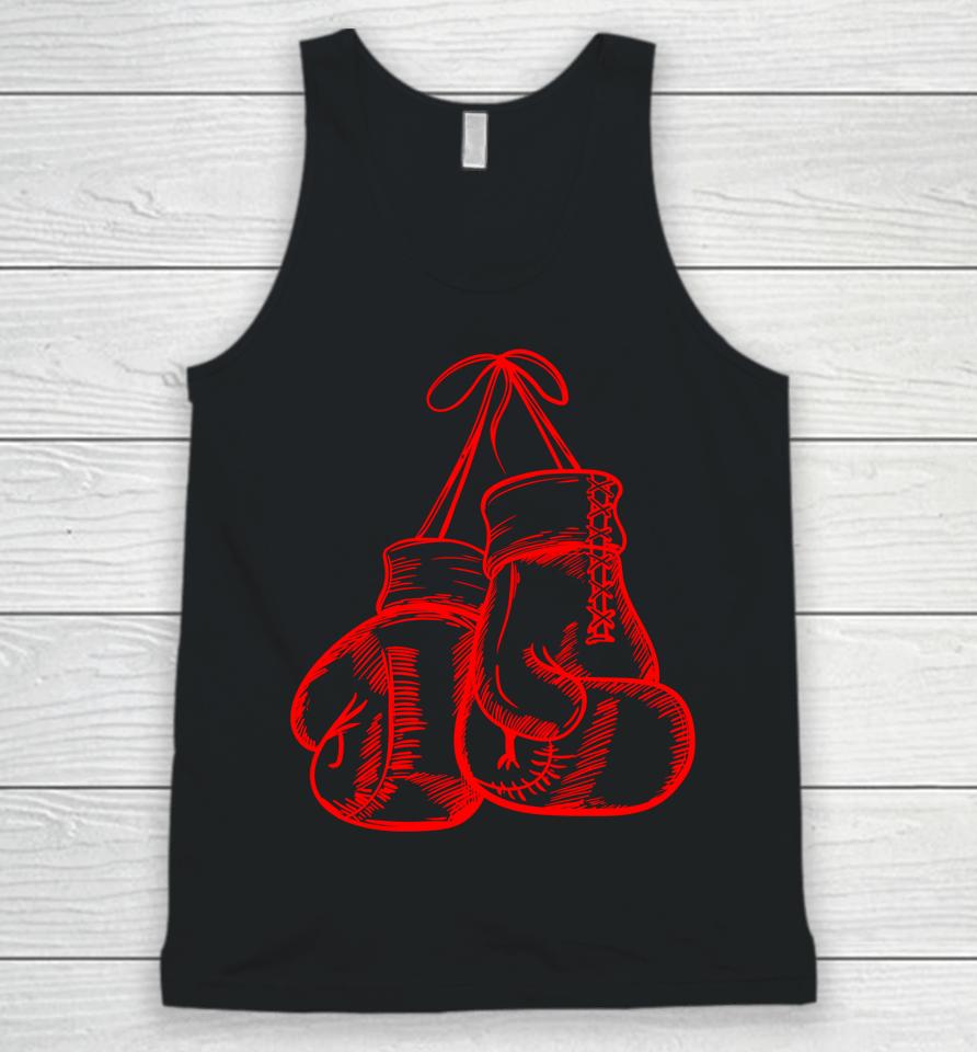 Retro Love Red Boxing Gloves Gifts Boxer Gift Unisex Tank Top